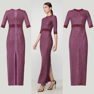 Authentic Herve Leger designer purple gown